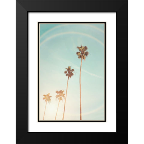 Sunny Cali Palm Tree Black Modern Wood Framed Art Print with Double Matting by Pienaar, Kathrin
