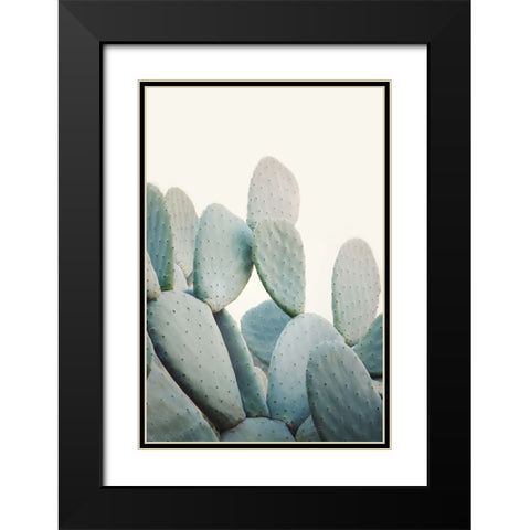 Pastel Cacti Black Modern Wood Framed Art Print with Double Matting by Pienaar, Kathrin