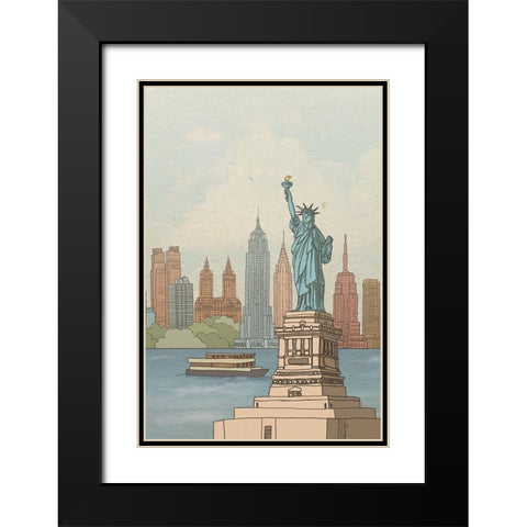 New York - New York Black Modern Wood Framed Art Print with Double Matting by Thai, Xuan