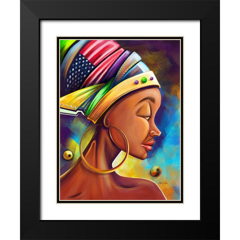 Her Pride Black Modern Wood Framed Art Print with Double Matting by Debas, Adetoro