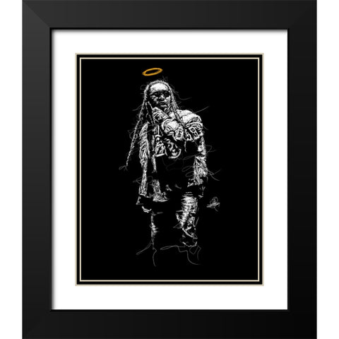 Take off Black Modern Wood Framed Art Print with Double Matting by Saltson, Joseph