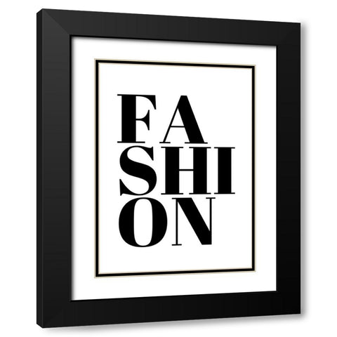 Fashion Black Modern Wood Framed Art Print with Double Matting by N., Kristina