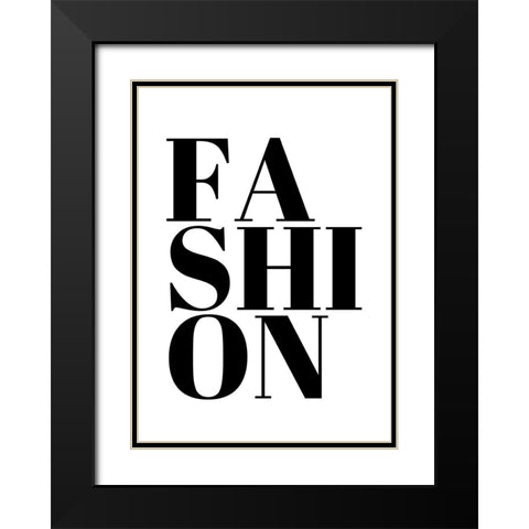 Fashion Black Modern Wood Framed Art Print with Double Matting by N., Kristina