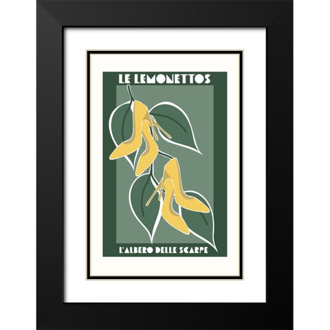 Shoe tree 2 Black Modern Wood Framed Art Print with Double Matting by Manovski, Sarah