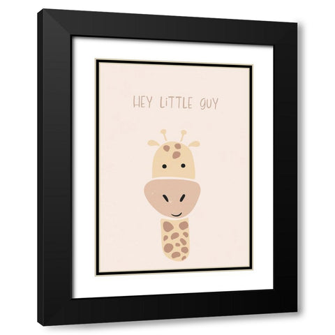 Giraffe nursery print Black Modern Wood Framed Art Print with Double Matting by Manovski, Sarah