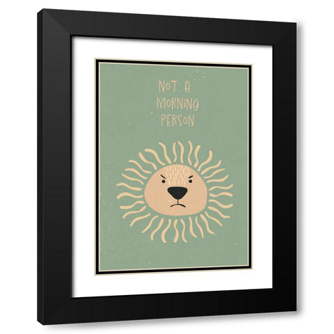 Lion nursery print Black Modern Wood Framed Art Print with Double Matting by Manovski, Sarah