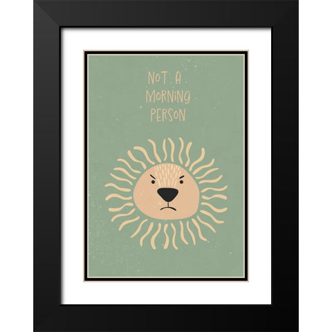 Lion nursery print Black Modern Wood Framed Art Print with Double Matting by Manovski, Sarah