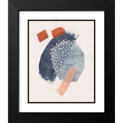 Five Shapes #1 Black Modern Wood Framed Art Print with Double Matting by Galitsyna, Alisa