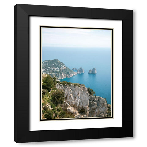 Coast of Capri Italy Black Modern Wood Framed Art Print with Double Matting by Zwart, Raisa