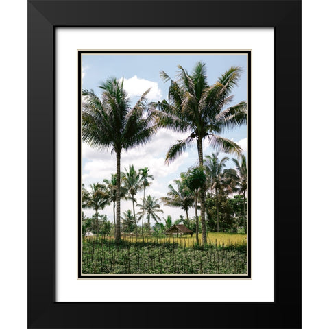 Tetebatu Lombok Black Modern Wood Framed Art Print with Double Matting by Zwart, Raisa