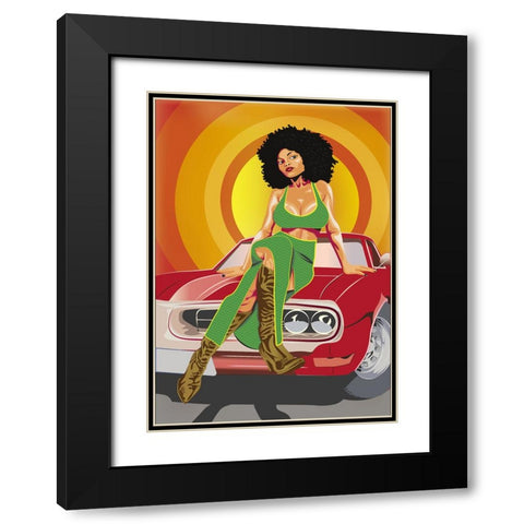 The Old Times Black Modern Wood Framed Art Print with Double Matting by Gachoka, Tessie