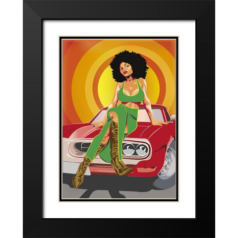 The Old Times Black Modern Wood Framed Art Print with Double Matting by Gachoka, Tessie