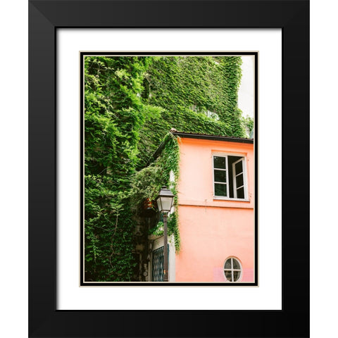 Green and Pink || Montmartre Paris Black Modern Wood Framed Art Print with Double Matting by Zwart, Raisa