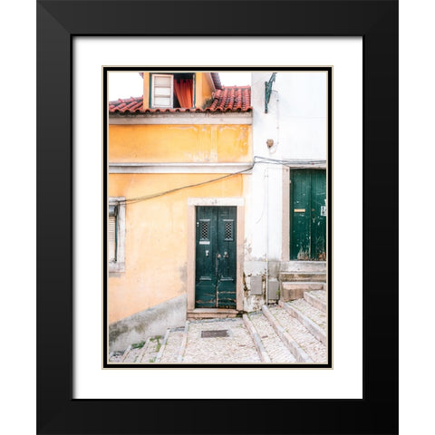 Lisbon Black Modern Wood Framed Art Print with Double Matting by Zwart, Raisa