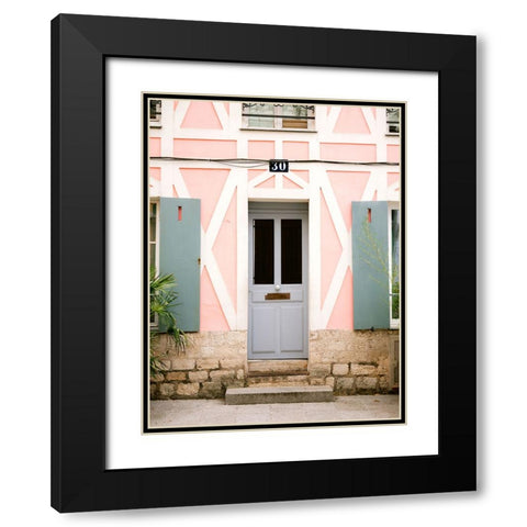 Rue de Cremieux number 30 - Paris Black Modern Wood Framed Art Print with Double Matting by Zwart, Raisa