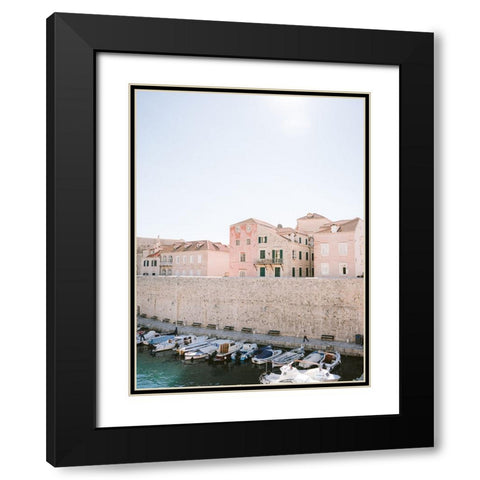 Walls of Dubrovnik || Black Modern Wood Framed Art Print with Double Matting by Zwart, Raisa