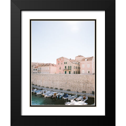 Walls of Dubrovnik || Black Modern Wood Framed Art Print with Double Matting by Zwart, Raisa