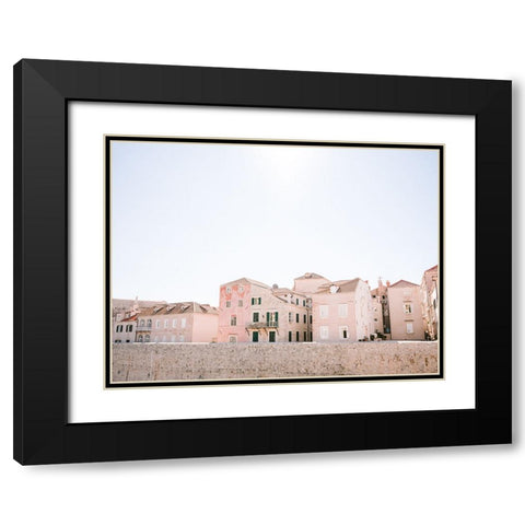 Walls of Dubrovnik Black Modern Wood Framed Art Print with Double Matting by Zwart, Raisa
