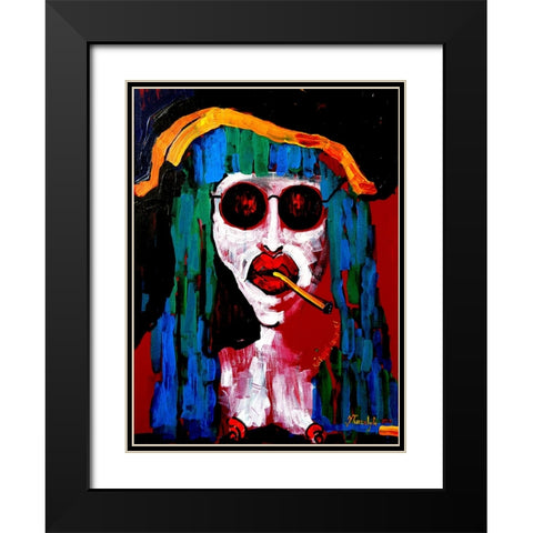 Richard Black Modern Wood Framed Art Print with Double Matting by Belickiene, Julija