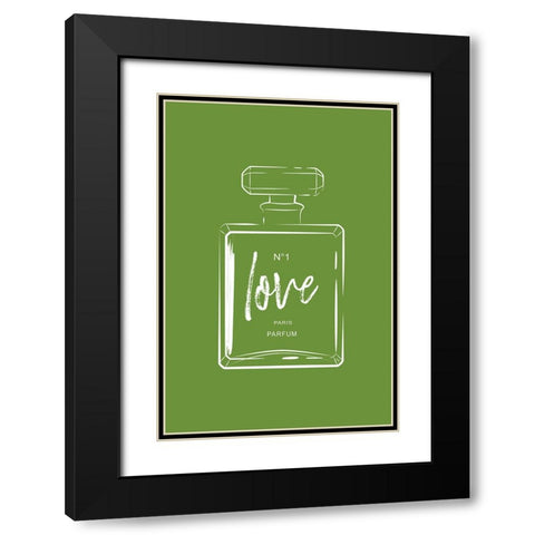 Green Perfume Black Modern Wood Framed Art Print with Double Matting by Martina