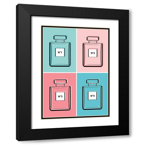 Pastel Perfumes Black Modern Wood Framed Art Print with Double Matting by Martina
