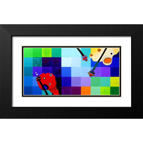 April Black Modern Wood Framed Art Print with Double Matting by Belickiene, Julija