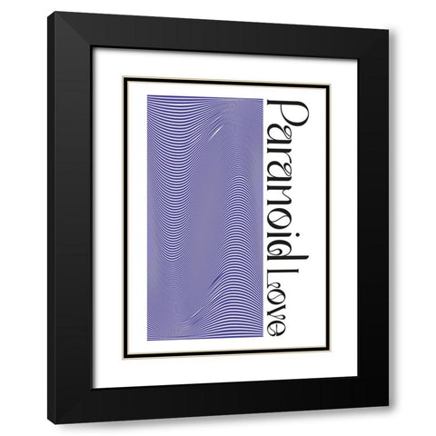 Love Black Modern Wood Framed Art Print with Double Matting by Ortiz, Sergio