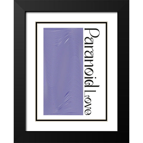 Love Black Modern Wood Framed Art Print with Double Matting by Ortiz, Sergio