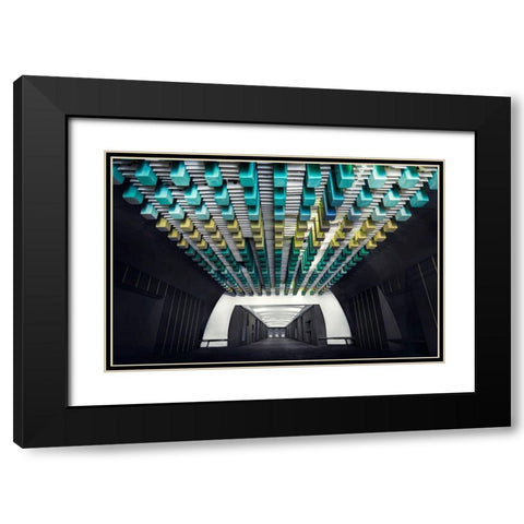 Nafplion Pallas Black Modern Wood Framed Art Print with Double Matting by T, Nico