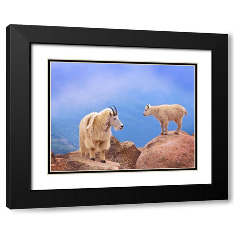 A Mothers Smile Black Modern Wood Framed Art Print with Double Matting by Scarbrough, David