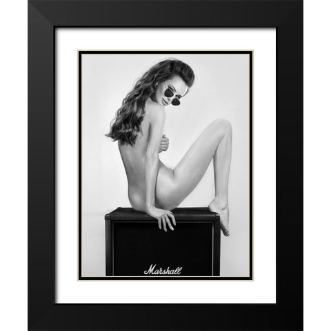 Turn Me On Black Modern Wood Framed Art Print with Double Matting by Drake, David