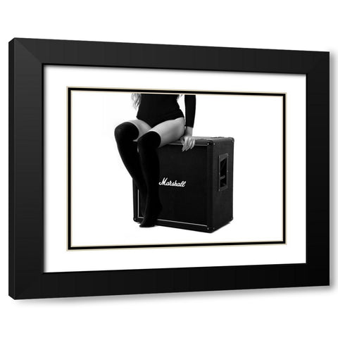 Rock Me Black Modern Wood Framed Art Print with Double Matting by Drake, David