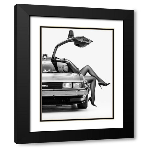 The Future Is Female: Part 3 Black Modern Wood Framed Art Print with Double Matting by Drake, David