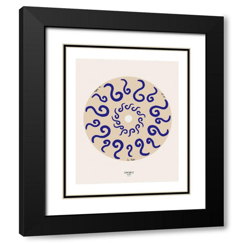 Le onde Black Modern Wood Framed Art Print with Double Matting by Mora, Giulia