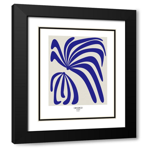 New Monstera Black Modern Wood Framed Art Print with Double Matting by Mora, Giulia