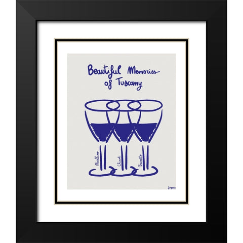 Il vino Black Modern Wood Framed Art Print with Double Matting by Mora, Giulia