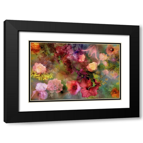 Memory of a faraway garden Black Modern Wood Framed Art Print with Double Matting by Shumilova, Ludmila
