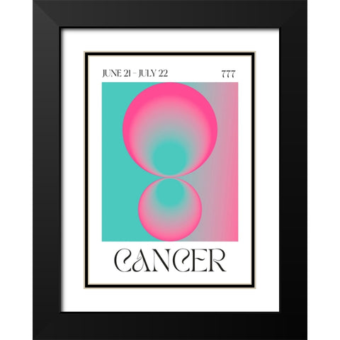 Cancer Black Modern Wood Framed Art Print with Double Matting by Castillo, Valeria