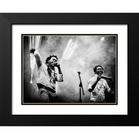 Herencia De Timbiquas Black Modern Wood Framed Art Print with Double Matting by Gomez, Paul