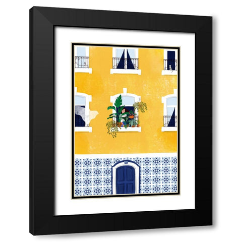 Lisbon Black Modern Wood Framed Art Print with Double Matting by Tomljanovic, Maja