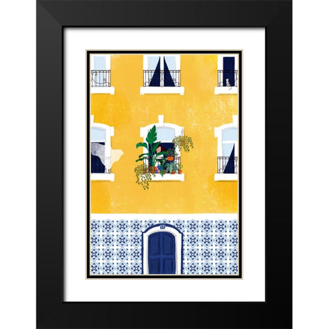 Lisbon Black Modern Wood Framed Art Print with Double Matting by Tomljanovic, Maja