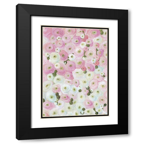 Gabry painterly ranunculus Black Modern Wood Framed Art Print with Double Matting by Laiz Blursbyai, Rosana