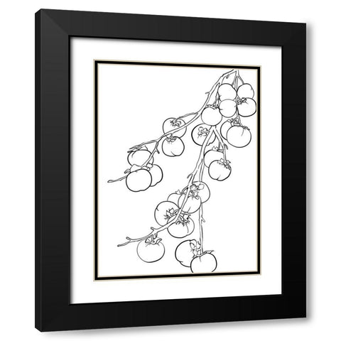 Branch of persimmons Black Modern Wood Framed Art Print with Double Matting by Laiz Blursbyai, Rosana