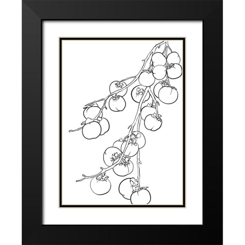 Branch of persimmons Black Modern Wood Framed Art Print with Double Matting by Laiz Blursbyai, Rosana