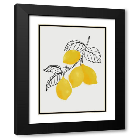 Lamya lemons Black Modern Wood Framed Art Print with Double Matting by Laiz Blursbyai, Rosana