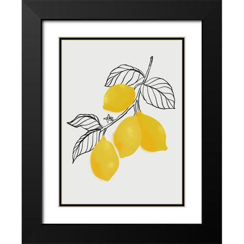 Lamya lemons Black Modern Wood Framed Art Print with Double Matting by Laiz Blursbyai, Rosana