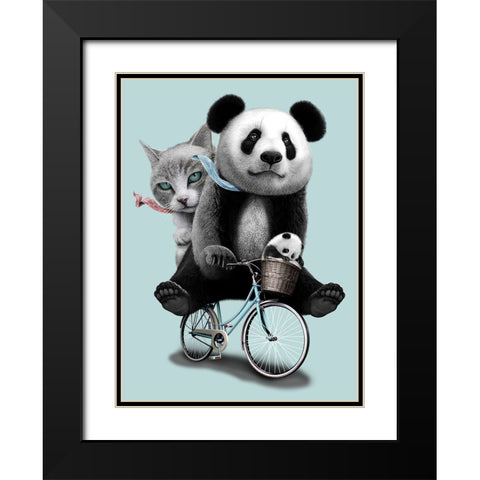 Best Friends Go Riding Black Modern Wood Framed Art Print with Double Matting by Lawless, Adam