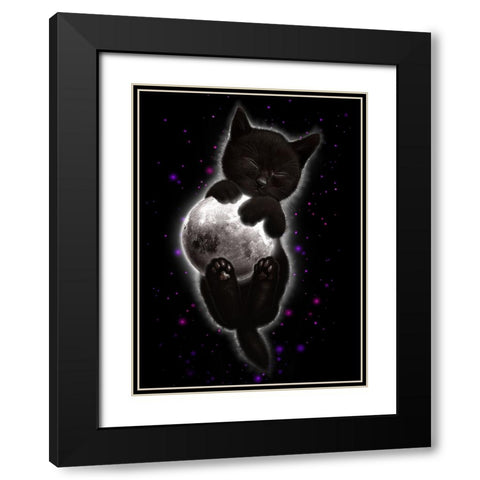 Norma Black Modern Wood Framed Art Print with Double Matting by Lawless, Adam