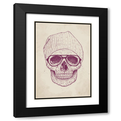 Cool Skull Black Modern Wood Framed Art Print with Double Matting by Solti, Balazs