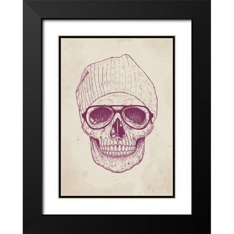Cool Skull Black Modern Wood Framed Art Print with Double Matting by Solti, Balazs